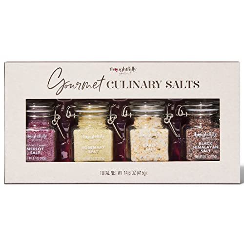 Thoughtfully Culinary Sea Salt Probierset - Himalayasalz Geschenk-Set mit 4 Sorten Salz in kleinen Einmach-Gläsern (Salt Range Pakistan) von Thoughtfully