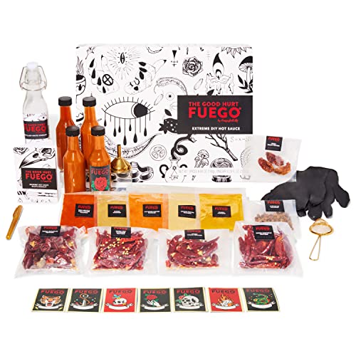 Thoughtfully Gourmet, XXL DIY Scharfe Soße Set, großes Hot Sauce Kit zum selber machen - Geschenkset inkl. 4 Flaschen,Gewürzen, Rezeptheft und Zubehör Thoughtfully Gourmet, XXL DIY Scharfe Soße Set, großes Hot Sauce Kit zum selber machen - Geschenkset inkl. 4 Flaschen,Gewürzen, Rezeptheft und Zubehör von Thoughtfully
