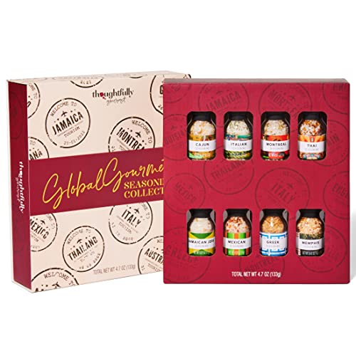 Thoughtfully Gourmet Gewürze Probier-Set - Geschenk-Set mit 8 international inspirierten Gewürzmischungen - 8er Set von Thoughtfully