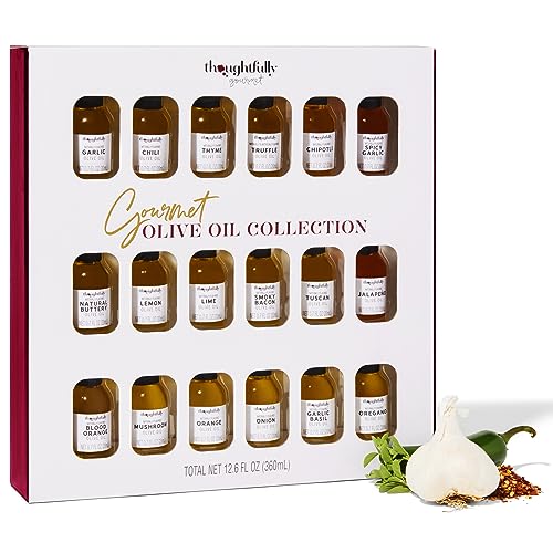 Thoughtfully Olive Oil Probierset - Olivenöl Geschenk-Set mit 18 leckeren Sorten Mini-Olivenöl - 18 x 20 ml Thoughtfully Olive Oil Probierset - Olivenöl Geschenk-Set mit 18 leckeren Sorten Mini-Olivenöl - 18 x 20 ml von Thoughtfully