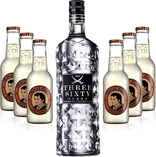 Moscow Mule Set - Three Sixty Vodka 70cl (37,5% Vol) + 6x Thomas Henry Spicy Ginger 200ml von THREE SIXTY