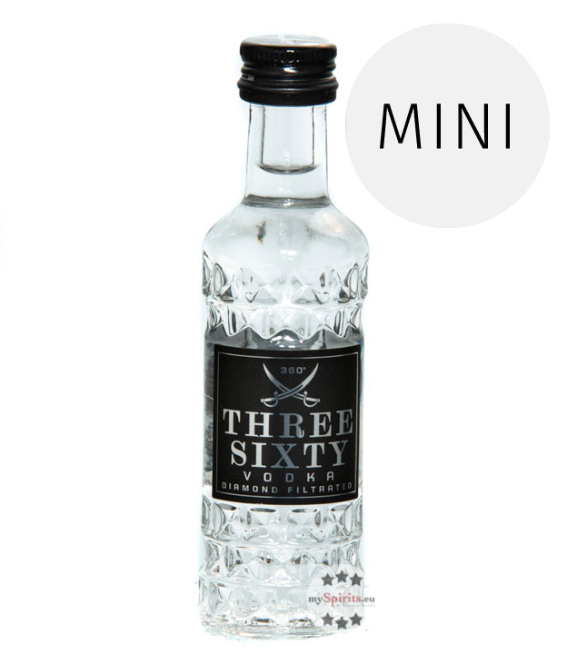 Three Sixty Vodka Mini 4cl (37,5 % Vol., 0,04 Liter) von Three Sixty Vodka