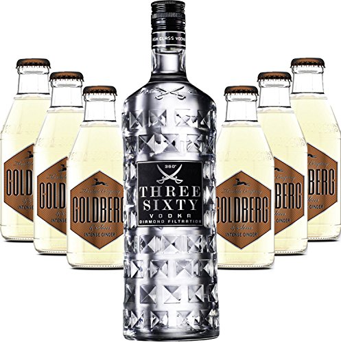 Moscow Mule Set - Three Sixty Vodka 0,7l 700ml (37,5% Vol) + 6x Goldberg Intense Ginger 200ml - Inkl. Pfand MEHRWEG von THREE SIXTY