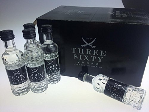 Three Sixty Vodka Miniatur 0,04l 37,5% (1er Pack) von Three Sixty