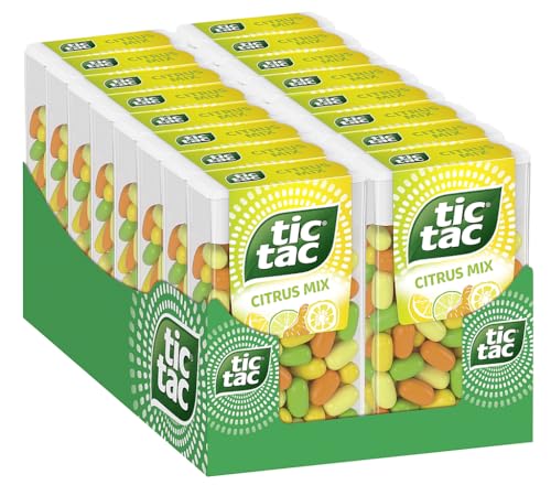 Ferrero tic tac Citrus Mix – Die Kombination von süß und sauer – 16 x 54 g Packungen von Ferrero