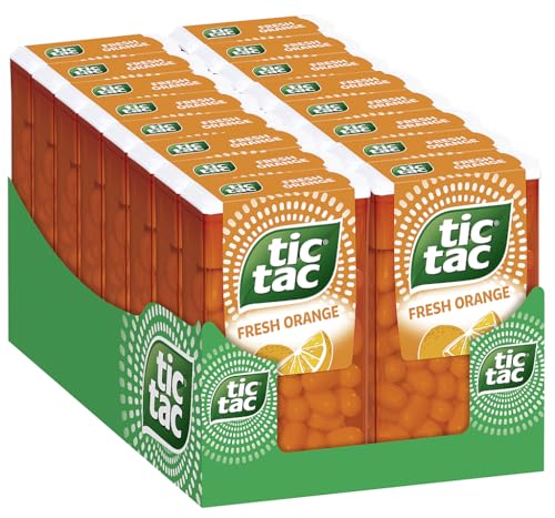 Ferrero tic tac Orange – Dragees mit Orangen-Geschmack – 16 x 54 g Packungen von Ferrero