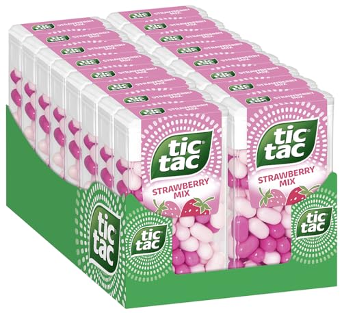 Ferrero tic tac strawberry mix – Dragees mit Erdbeergeschmack – 16 x 54 g Packungen Ferrero tic tac strawberry mix – Dragees mit Erdbeergeschmack – 16 x 54 g Packungen von Ferrero