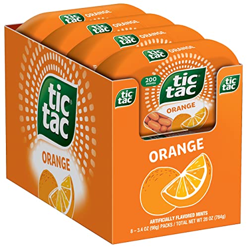 Tic Tac Fresh Breath Minzbonbons, Orange, 100 ml, 8 Stück von Tic Tac