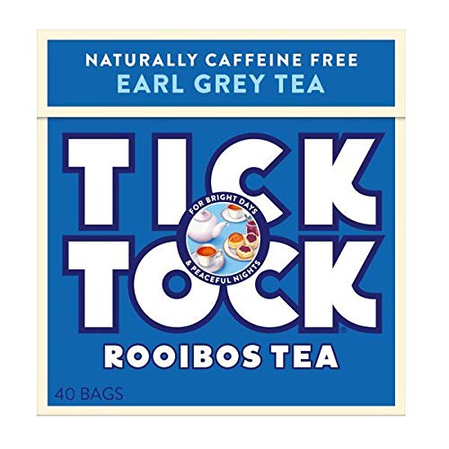 Tick Tock Earl Grey Rooibos Tee, 40 Beutel, 4 Stück von Tick Tock