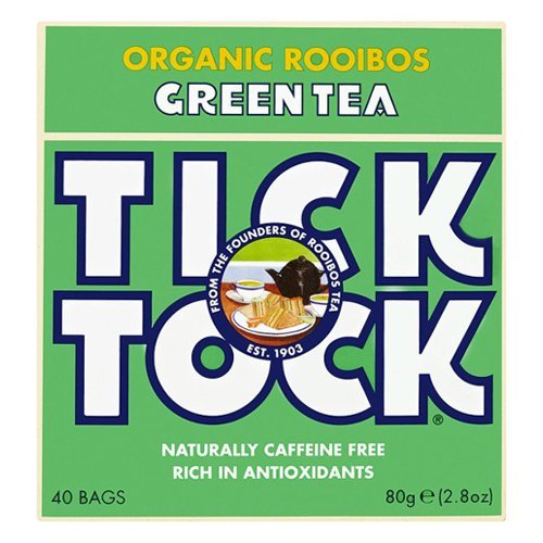 Tick Tock Rooibos Bio Teebeutel, Grün, 40 Stück pro Packung von Tick Tock