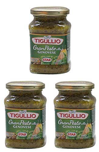 Tigullio: "Gran Pesto alla Genovese" Genovese Pesto – 190 ml (3 Stück) von Tigullio