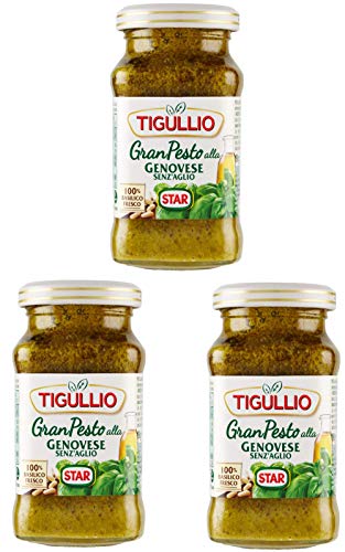 Tigullio: "Gran Pesto alla Genovese" Genovese Pesto ohne Knoblauch – 190 ml (3 Stück) von The Great Canadian Tea