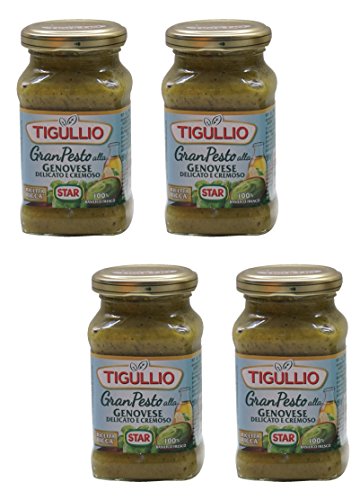 Tigullio:"Gran Pesto alla Genovese" zartes und cremiges Pesto - 190 ml (4 Stück) von Tigullio
