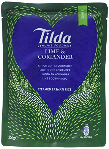TILDA Basmatireis gedämpft mit Limette und Koriander für die Mikrowelle, 250 g von Tilda