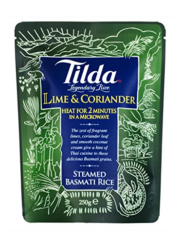 Tilda Lime and Coriander Steamed Basmati Rice 250g - Lime und Koriander Basmati Reis von Tilda
