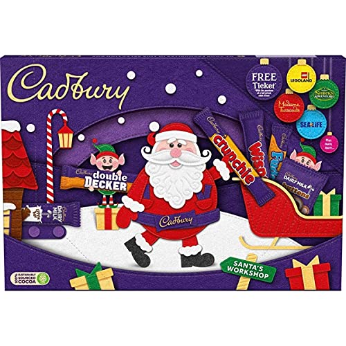 Cadbury Auswahlbox Weihnachtsabend Box Füllstoffe – mittlere Cadbury Auswahlboxen Weihnachten Pralinen für Kinder mit Karte – Strumpffüller Schokolade Geschenk – Auswahlboxen Großpackung Cadbury Auswahlbox Weihnachtsabend Box Füllstoffe – mittlere Cadbury Auswahlboxen Weihnachten Pralinen für Kinder mit Karte – Strumpffüller Schokolade Geschenk – Auswahlboxen Großpackung von Tilz