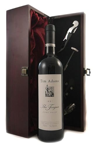 Tim Adam's The Fergus 1997 Clare Valley (Red wine) in einer mit Seide ausgestatetten Geschenkbox, da zu 4 Weinaccessoires, 1 x 750ml von Tim Adam's The