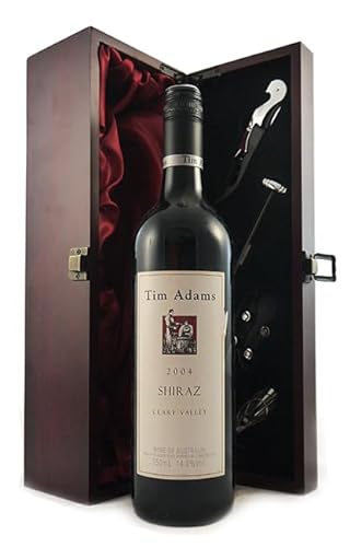 Tim Adams Shiraz 2004 Clare Valley (Red wine) in einer mit Seide ausgestatetten Geschenkbox, da zu 4 Weinaccessoires, 1 x 750ml von Tim Adams Shiraz