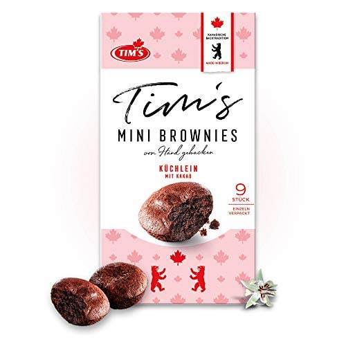 Tim's Mini Brownies 180g I Mini Muffins Original I 9 einzeln verpackte, saftige Cupcakes ohne Konservierungsstoffe I Leckeres Kaffee-Gebäck I Traditionelle kanadische Backwaren Made in Germany von Tims Kanadische Backwaren