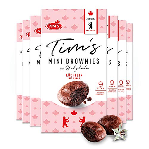 Tim's Mini Brownies 7x 180g I Mini Muffins Original I 9 einzeln verpackte, saftige Cupcakes ohne Konservierungsstoffe I Leckeres Kaffee-Gebäck I Traditionelle kanadische Backwaren Made in Germany von Tims Kanadische Backwaren