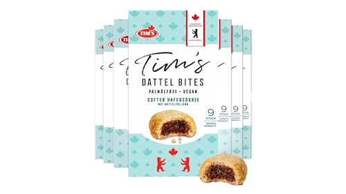 Tim's Original fruchtige Dattel Bites 7x 180 g I Hafer Cookies mit Dattel-Füllung I Einzeln verpackte, saftige Haferkekse I Leckeres Kaffee-Gebäck I Traditionelle kanadische Backwaren Made in Germany von Tims Kanadische Backwaren