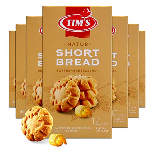 Tims Feines Shortbread Natur 7x 165 g I Original Kanadisches Shortbread I Buttriges, süßes Mürbteiggebäck ohne Konservierungsstoffe I Traditionelle kanadische Backwaren Made in Germany von Tims Kanadische Backwaren