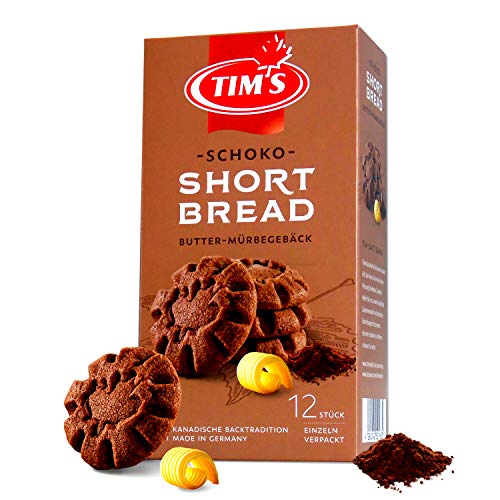 Tims Feines Shortbread Schoko 165 g I Original Kanadische Butterkekse I Buttriges, süßes Mürbteig-Gebäck ohne Konservierungsstoffe I Traditionelle kanadische Backwaren Made in Germany von Tims Kanadische Backwaren