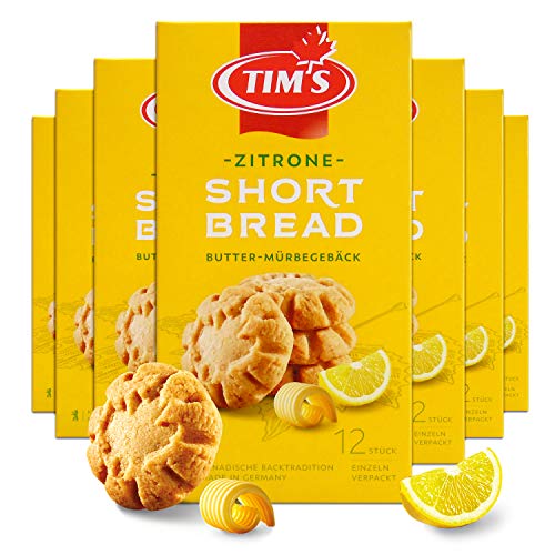 Tims Feines Shortbread Zitrone 7x 165 g I Original Kanadisches Shortbread I Buttriges, süßes Mürbteig-Gebäck ohne Konservierungsstoffe I Traditionelle kanadische Backwaren Made in Germany von Tims Kanadische Backwaren