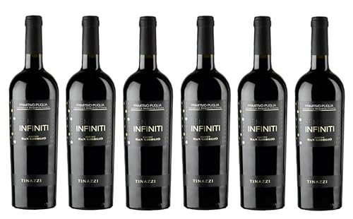 6x 0,75l - 2021er - Tinazzi - Cantine San Giorgio - Sentieri Infiniti - Primitivo - Puglia I.G.P. - Apulien - Italien - Rotwein trocken 6x 0,75l - 2021er - Tinazzi - Cantine San Giorgio - Sentieri Infiniti - Primitivo - Puglia I.G.P. - Apulien - Italien - Rotwein trocken von Tinazzi