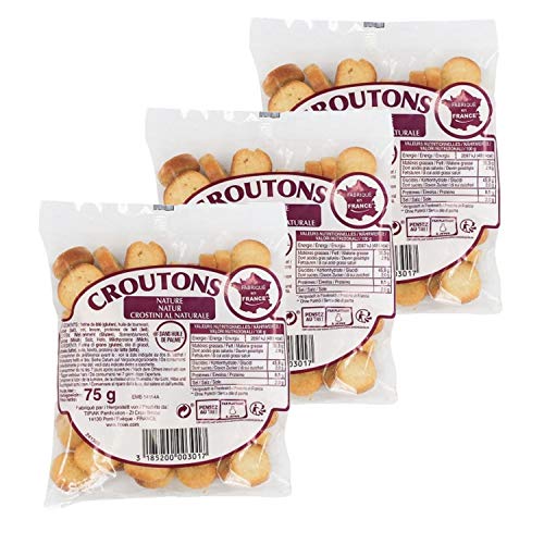 3 x Croutons Nature – Tipiak – Beutel 75 g von Tipiak