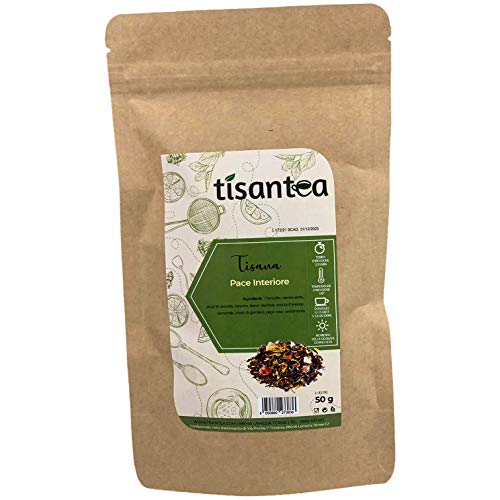 Tisana Pace Interior 50 g 12/14 Tassen im Beutel mit Reißverschluss verschließbar und aromaschonend - Tisantee - Entspannender Tee mit aufregenden Geschmacksrichtungen. von Tisantea