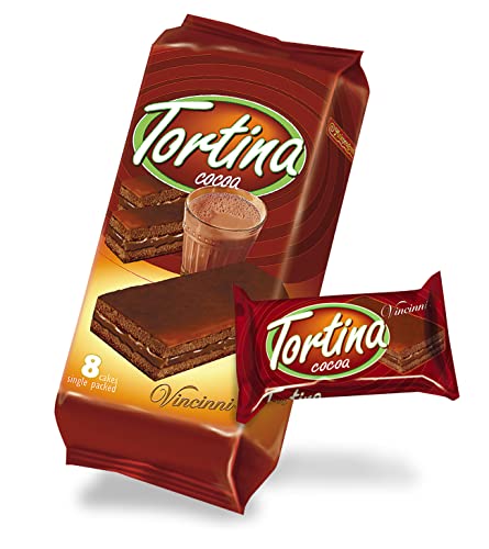 12x8 Tortina Kuchenschnitte Kakao 200g - 8 Törtchen einzeln verpackt von Tise Süsswaren