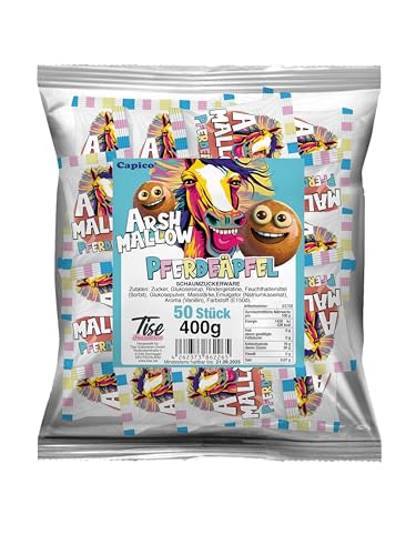 Capico Vanille Marshmallow - Arshmallow Pferdeäpfel, 50 Stück (400g) von Tise Süsswaren
