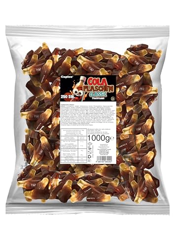 Capico Cola Flaschen Classic Fruchtgummi (1000g) im Beutel, Halal von Tise Süsswaren