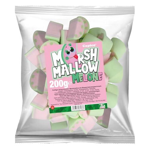 Capico Marshmallow Melone (200g) Marshmallows mit Wassermelonengeschmack von Tise Süsswaren