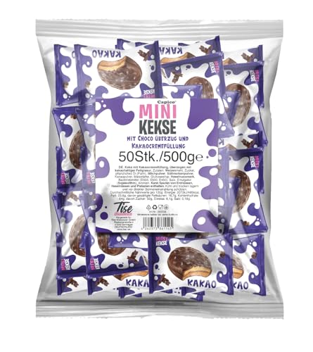 Capico Mini Kekse mit Chocoüberzug 50 Stück (500g) von Tise Süsswaren