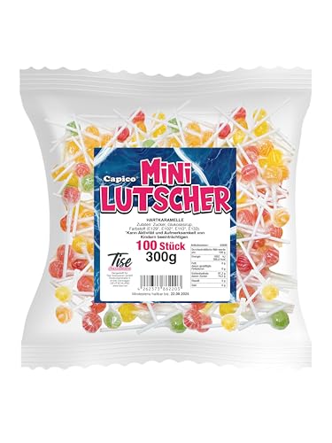 Capico Mini Lutscher, Lollies - 100 Stück, 300g von Tise Süsswaren