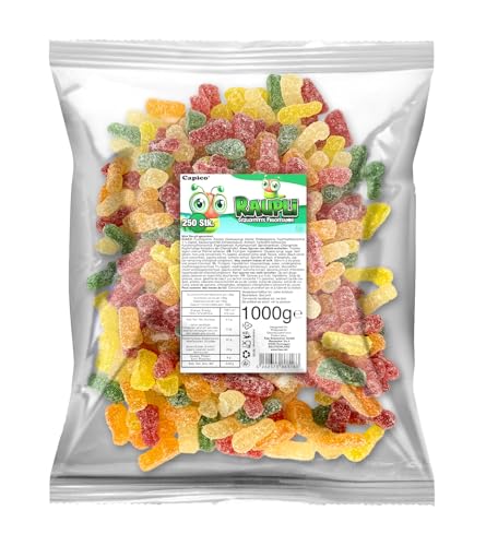 Capico Raupli gezuckertes Fruchtgummi (1000g) im Beutel, Halal von Tise Süsswaren