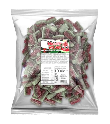 Capico Wassermelone Fruchtgummi gezuckert (1000g) im Beutel, Halal von Tise Süsswaren