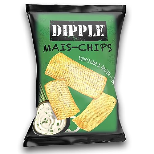 Dipple Mais-Chips - Knusprig & würzig (90g) (Sourcream & Onion) von Tise Süsswaren