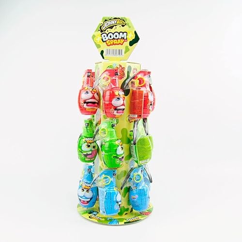 Johny Bee Boom Spray - Flüssige Süßware in Granatenform 18 x 50ml Johny Bee Boom Spray - Flüssige Süßware in Granatenform 18 x 50ml von Tise Süsswaren