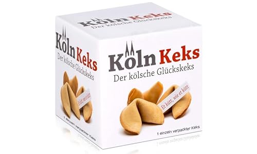 Köln Keks Glückskeks, 1 Stück Single Box mit kölschen Sprüchen von Tise Süsswaren