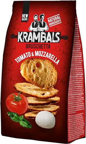 Krambals Bruschetta Tomate & Mozzarella (70g Beutel Brotchips mit Tomate & Mozzarella Geschmack) 12 Stück von Tise Süsswaren
