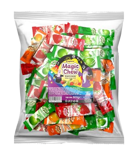 Tise Süsswaren Magic Chew Kaustangen 100 Stück im Beutel (800g) - Wurfmaterial/Kindergeburtstag/Candybar von Tise Süsswaren