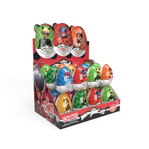 Miraculous Überraschungsei mit Chokomilk-Cream und Spielzeug, Display 24 x 20g (480g) von Tise Süsswaren