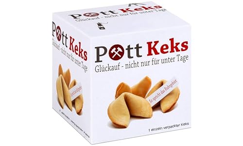 Pott Keks Glückskeks, 1 Stück Single Box mit Redewendungen aus dem Ruhrpott von Tise Süsswaren