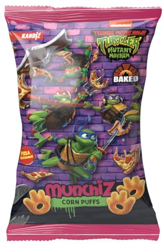 Teenage Mutant Ninja Turtles TMNT Mutant Mayhem Munchiz Mais Snack Pizza Geschmack (40g) von Tise Süsswaren