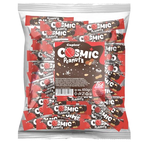 Capico Cosmic Peanuts Erdnuss & Karamell Riegel - 50 x 13g (650g) von Tise Süsswaren