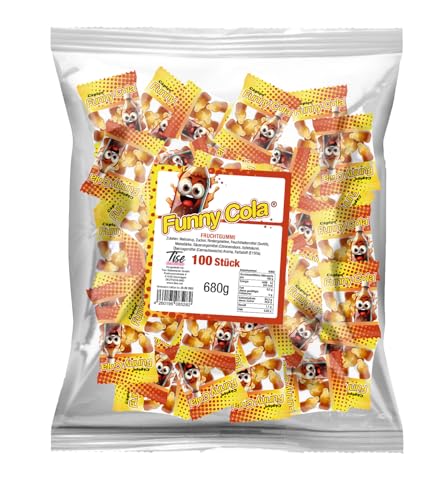 Tise Süsswaren Funny Cola Fruchtgummi, 100 Stück (680g) von Tise Süsswaren