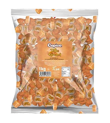 Tise Süsswaren SOFT TOFFEE KARAMELL KAUBONBONS Wurfmaterial Karneval, 1er Pack (1 x 1 kg) von Tise Süsswaren